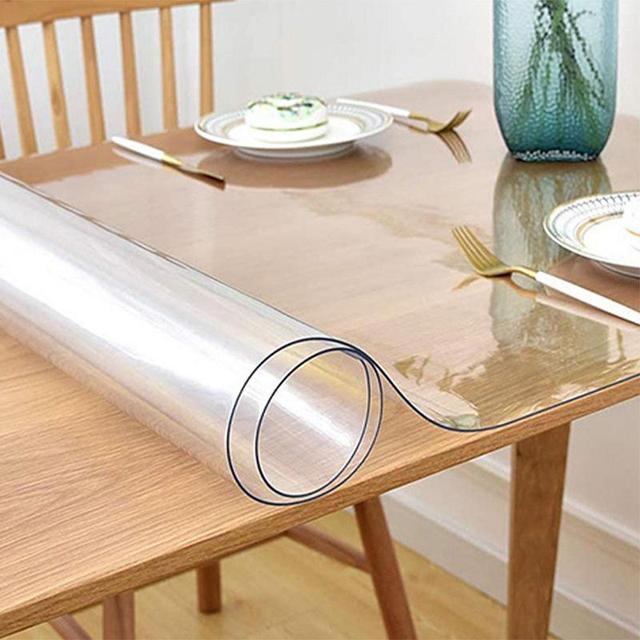 Clear Protective Desk Mat Transparent Waterproof Nonslip Tablecloth  Silicone Soft Glass Rug For Home Living Room Table Cover - AliExpress